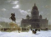 Vasily Surikov Monument to Peter the Great on Senate Squar in St.Petersburg oil on canvas